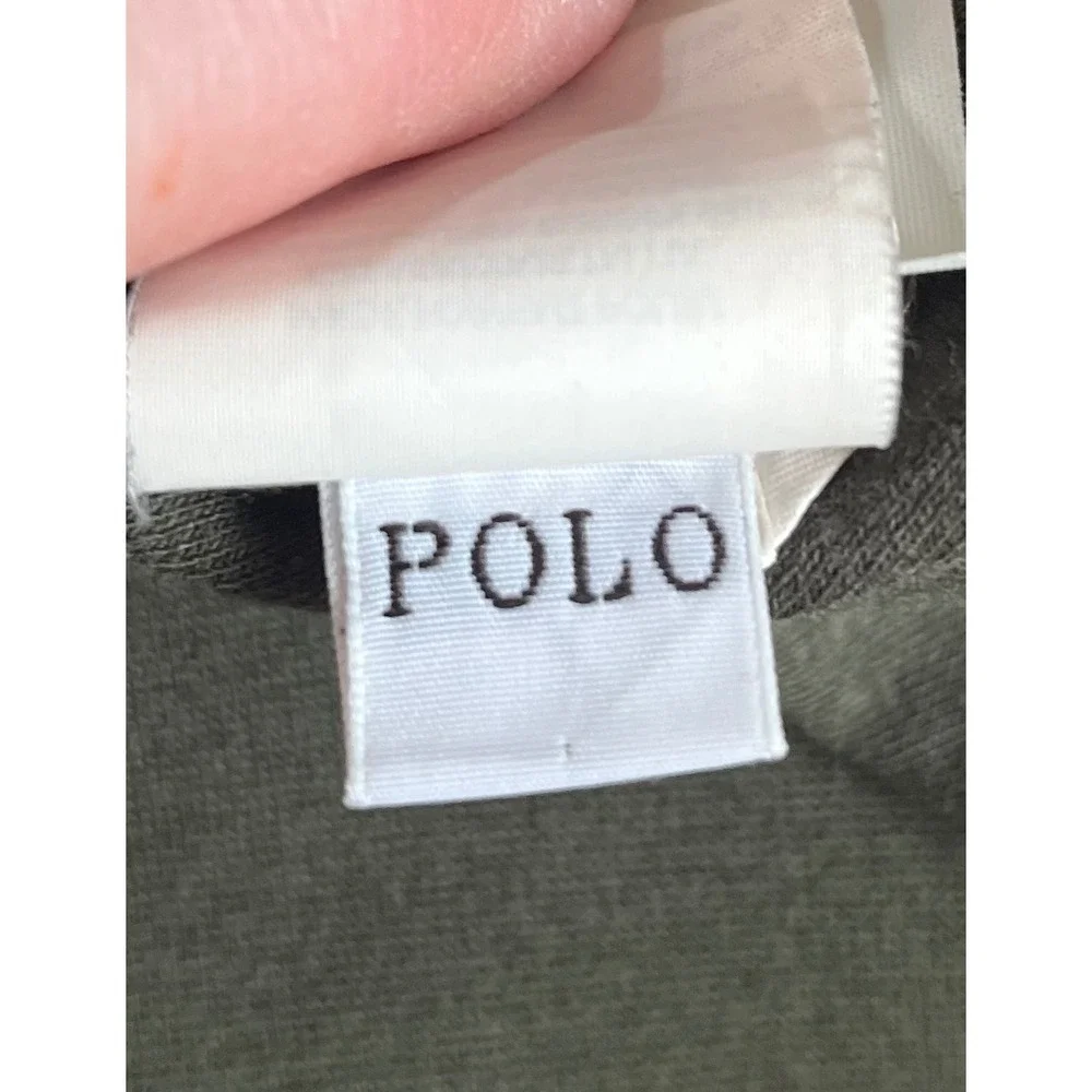 Polo Ralph Lauren Mens Dark Green Quarter Zip‎ Pullover Sweater XLT Long Sleeve
